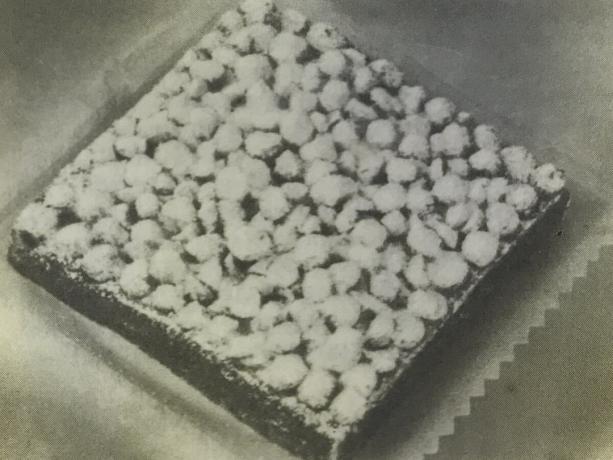Fantasy kaka. Foto från boken "Produktion av tårtor och pajer," 1976 