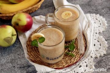 Äpple och banansmoothie