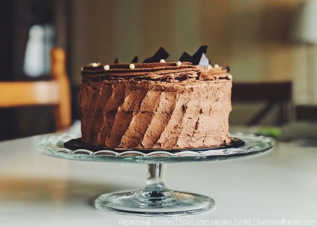 Här är en kaka kan göras av choklad sockerkaka med chokladkräm