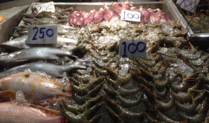 Priserna för fisk och skaldjur (i Butt) - multiplicerat med två: få i rubel.