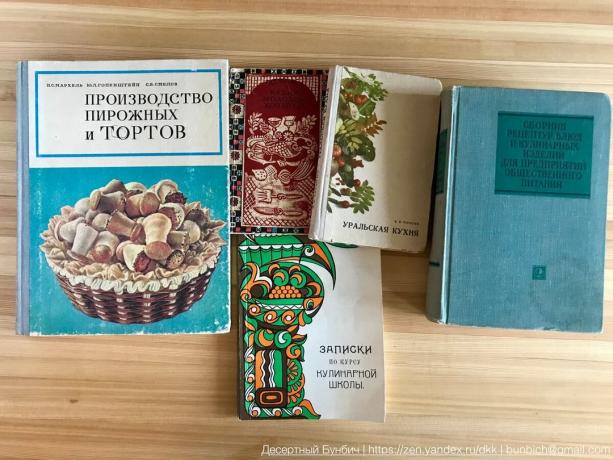Böcker med recept sovjettiden. "Exchange Notes kulinariska skolan" - 1906