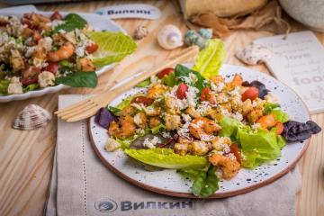 Caesarsallad med räkor